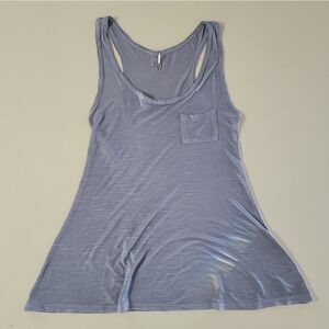 Robin K. Women's Gray Scoop-neck Long Tank Top